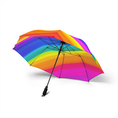 Colorful Rainbow Semi-Automatic Umbrella – Vibrant and Stylish Travel Companion
