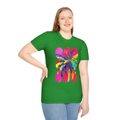 Vibrant Tropical T-Shirt, Beachwear, Summer Apparel, Casual Outfit, Gift for Friends, Festival Fashion