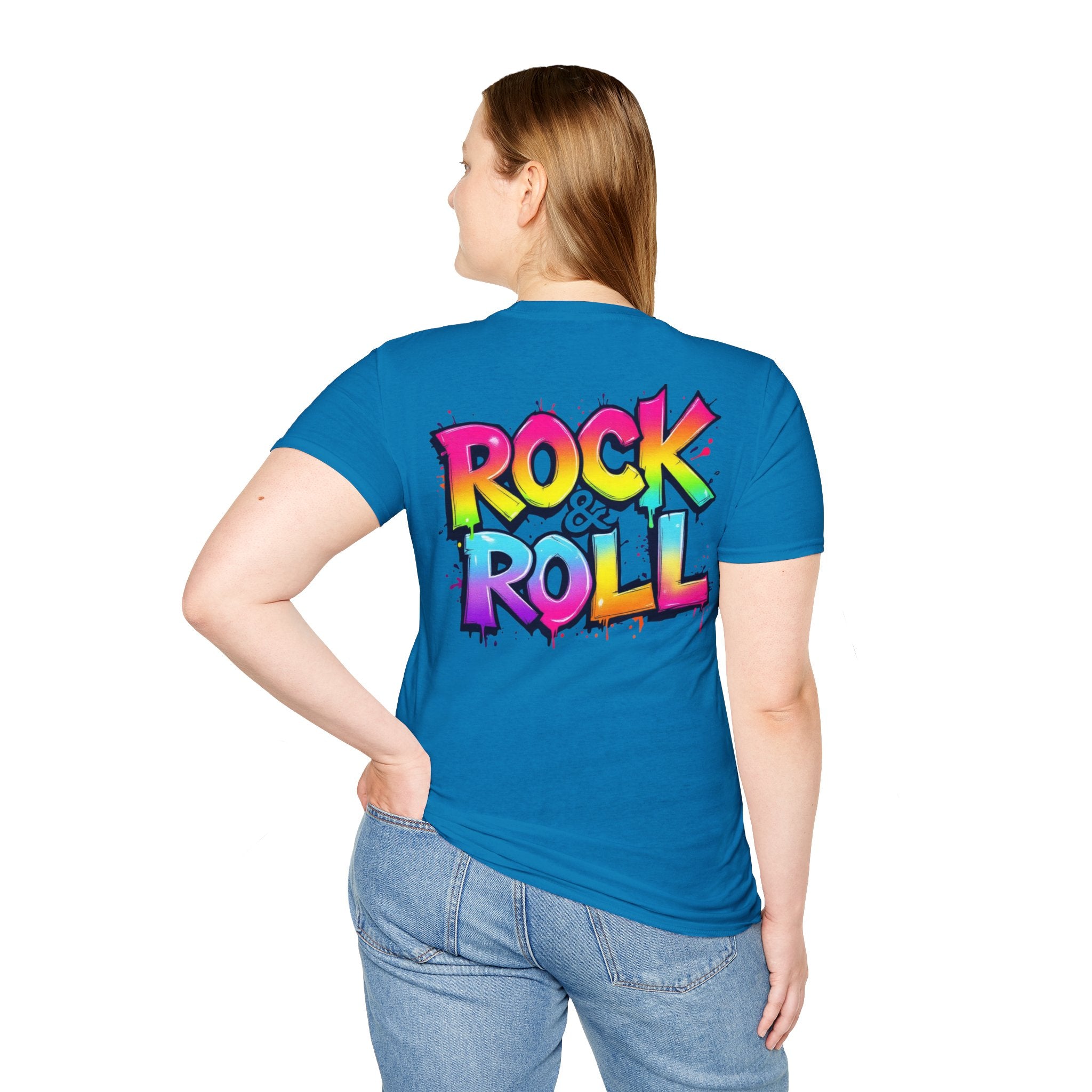 Colorful Rock & Roll Unisex T-Shirt, Vintage Music Tee, Festival Shirt, Gift for Music Lovers, Concert Apparel