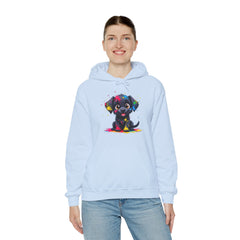 Colorful Puppy Sweatshirt - Cozy Pet Lover Hoodie, Gift for Dog Owners, Birthday Present, Dog-Themed Apparel, Animal Lover Fashion