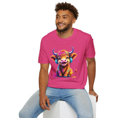 Cute Cow Graphic T-Shirt, Fun Animal Tee, Unisex Casual Wear, Gift for Cow Lovers, Trendy Summer Shirt