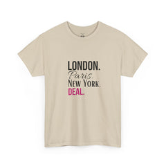 City Life Unisex Tee: London, Paris, New York Deal - Travel Shirt, Fashion Apparel, Gift for Travelers, Urban Outfit, Streetwear