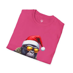 Cool Gorilla Santa T-Shirt | Funny Holiday Tee | Unisex Gift for Christmas, Party Wear, Family Gathering, Casual Style