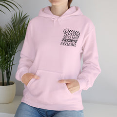 Racing-Themed Hooded Sweatshirt, Ideal for Race Fans, Comfortable, Casual Wear, Great Gift for Motorsports Enthusiasts, Unisex Design