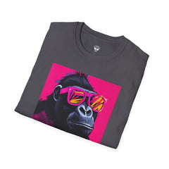 Retro Gorilla Graphic T-Shirt, Fun Animal Tee, Unisex Casual Wear, Birthday Gift, Summer Styles, Festival Fashion