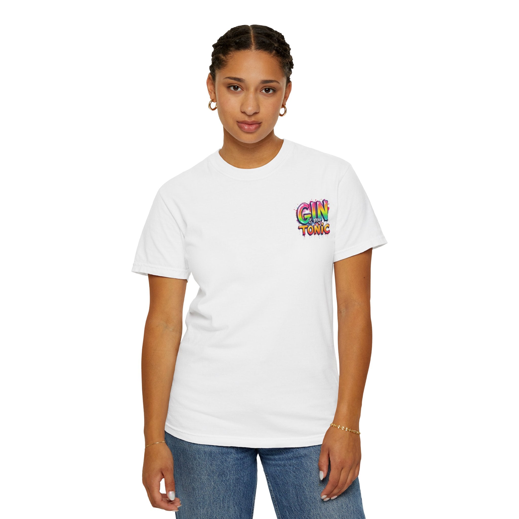 Gin is my Tonic Graphic T-Shirt, Unisex Vintage Tee, Perfect for Festivals, Beach Days, and Casual Wear, Gift for Sun Lovers