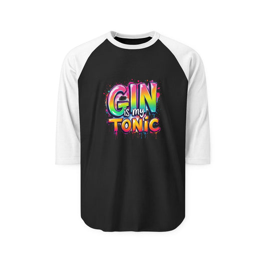 Colorful Paw Print Unisex Raglan Shirt - Animal Lover Tee