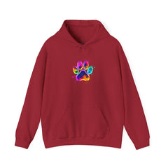 Colourful Paw Print Hoodie for Animal Lovers