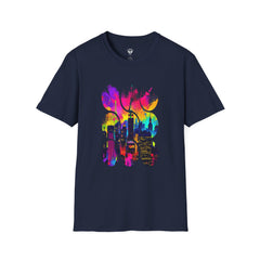 Vibrant Abstract Art T-Shirt | Unisex Graphic Tee, Casual Wear, Birthday Gift, Art Lovers Gift, Unique Fashion Statement