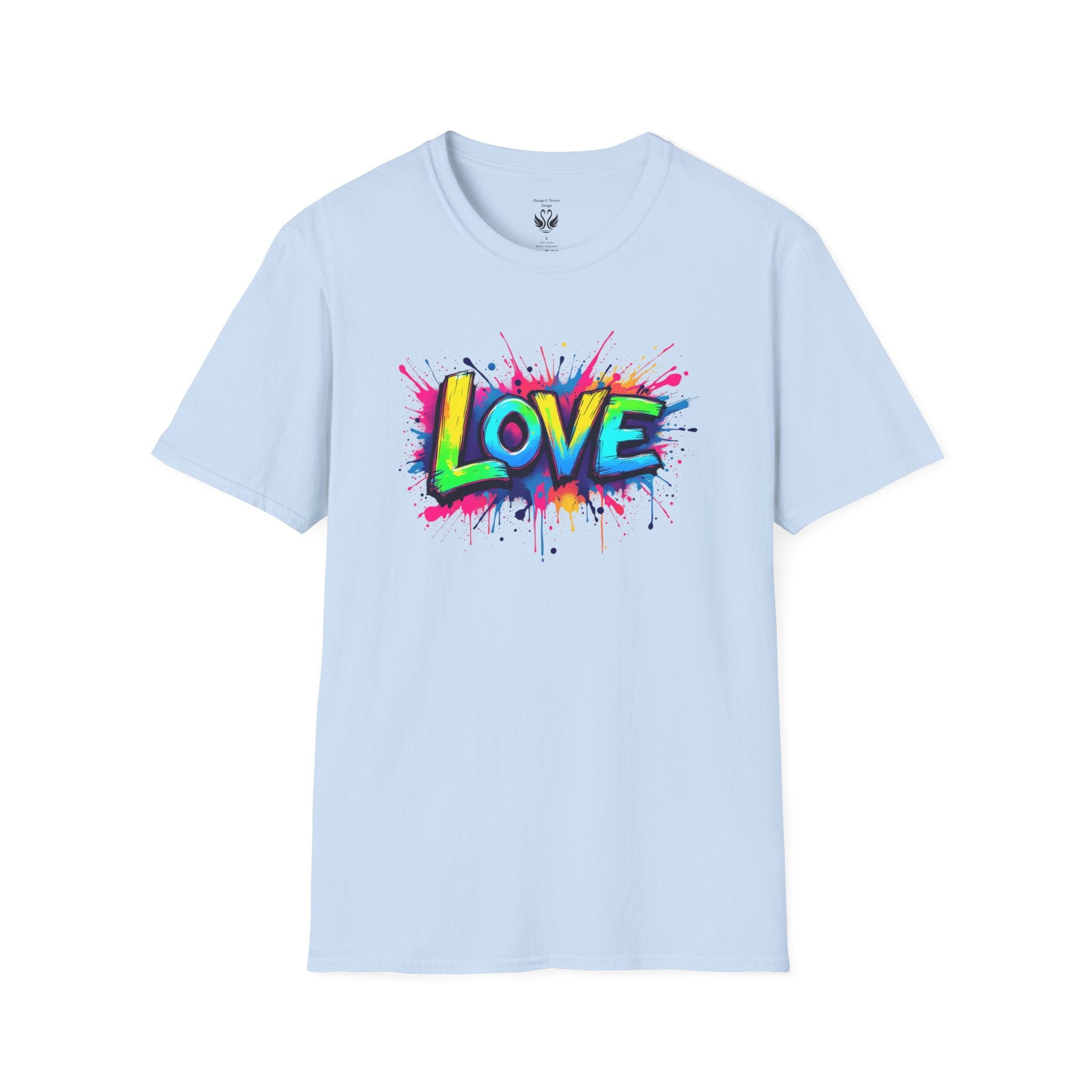 Colorful Love Unisex T-Shirt, Casual Wear, Gift for Him/Her, Valentine's Day, Family Reunion, Streetwear