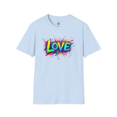 Colorful Love Unisex T-Shirt, Casual Wear, Gift for Him/Her, Valentine's Day, Family Reunion, Streetwear