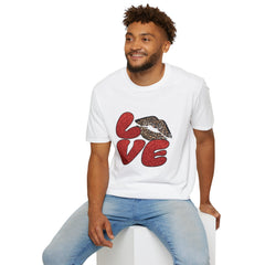 Leopard Love Graphic T-Shirt, Cute Valentine's Day Shirt, Casual Love Tee, Unisex Softstyle Top, Trendy Gift for Her