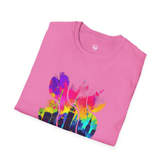 Vibrant Abstract Art T-Shirt | Unisex Graphic Tee, Casual Wear, Birthday Gift, Art Lovers Gift, Unique Fashion Statement