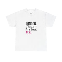 City Life Unisex Tee: London, Paris, New York Deal - Travel Shirt, Fashion Apparel, Gift for Travelers, Urban Outfit, Streetwear