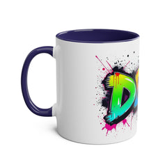 Glamorous Two-Tone Coffee Mug - 'DEAL' Design, 11oz - Perfect for Coffee Lovers and Gift Giving!