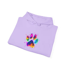 Colourful Paw Print Hoodie for Animal Lovers
