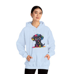 Colorful Puppy Sweatshirt - Cozy Pet Lover Hoodie, Gift for Dog Owners, Birthday Present, Dog-Themed Apparel, Animal Lover Fashion