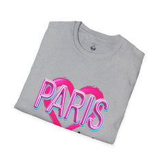 Paris with Love Unisex T-Shirt, Trendy Graphic Tee, Fashionable Gift, Casual Wear, Travel Souvenir, Unique Statement Shirt