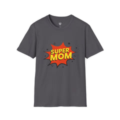 Super Mom Unisex Softstyle T-Shirt | Gift for Mother's Day, Funny Mom Tee, Birthday Present for Mom, Family Apparel, Casual Wear
