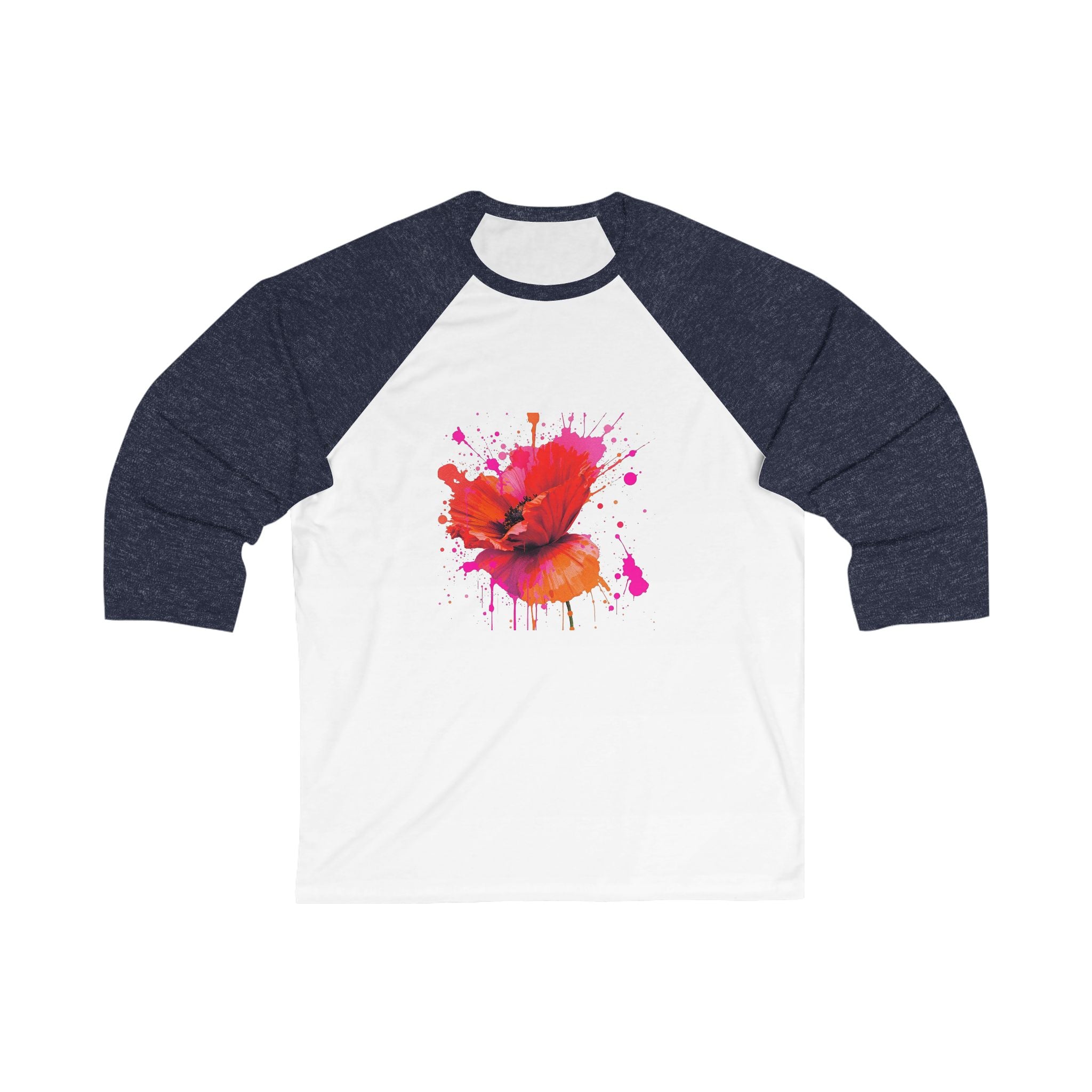 Floral Watercolor Baseball Tee | Unisex Spring Shirt, Perfect Gift for Flower Lovers, Casual Wear, Outdoor Activities, Art Inspired Apparel