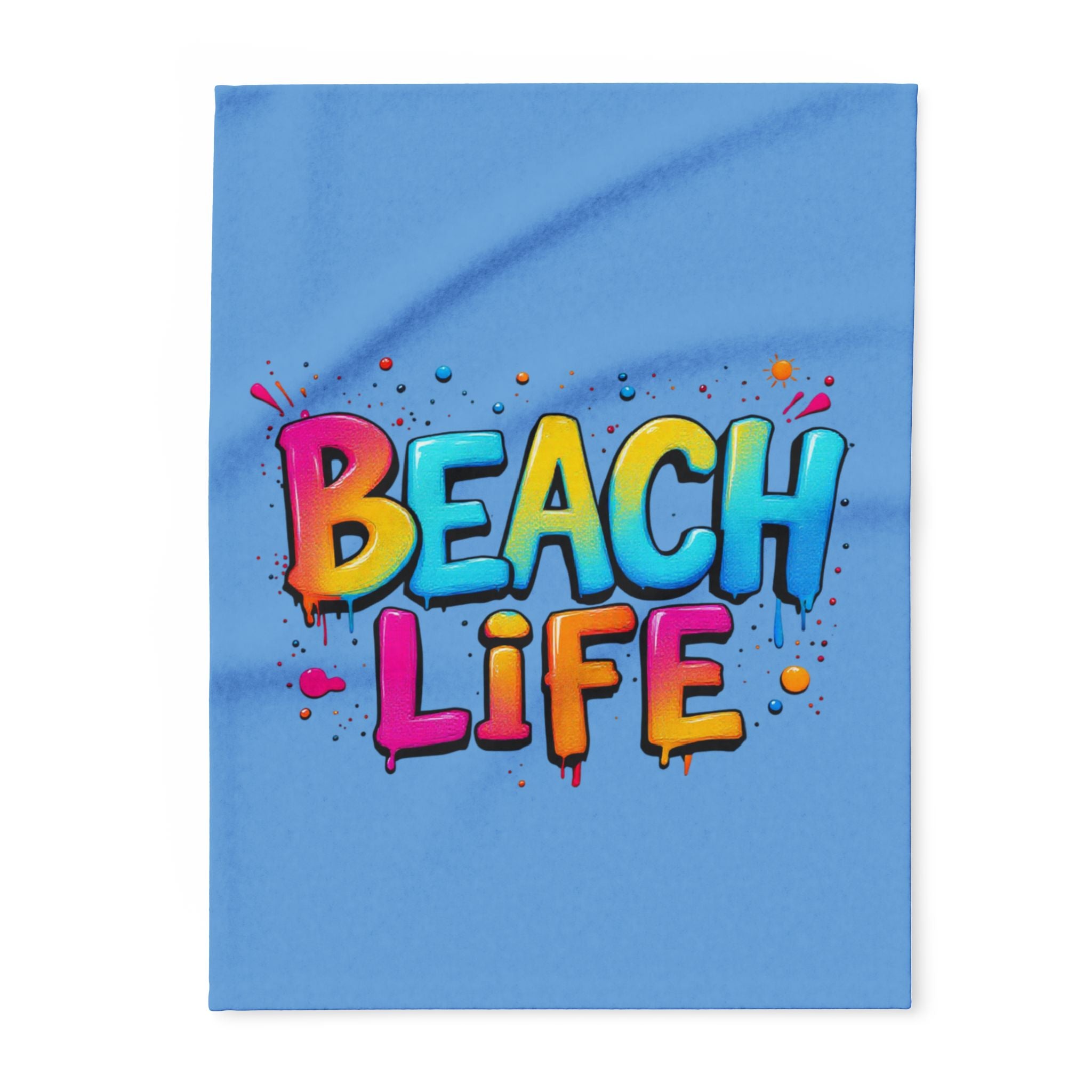 Beach Life Arctic Fleece Blanket | Cozy Throw for Summer Vibes, Beach Lovers, Gifts for Her, Beach Party Decor, Summer Home Accent