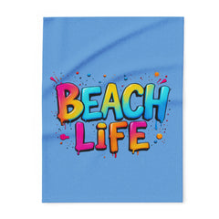 Beach Life Arctic Fleece Blanket | Cozy Throw for Summer Vibes, Beach Lovers, Gifts for Her, Beach Party Decor, Summer Home Accent