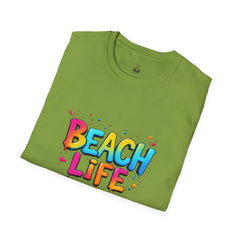 Beach Life Unisex Softstyle T-Shirt, Summer Vibes, Casual Wear, Beach Vacation, Gift for Beach Lovers