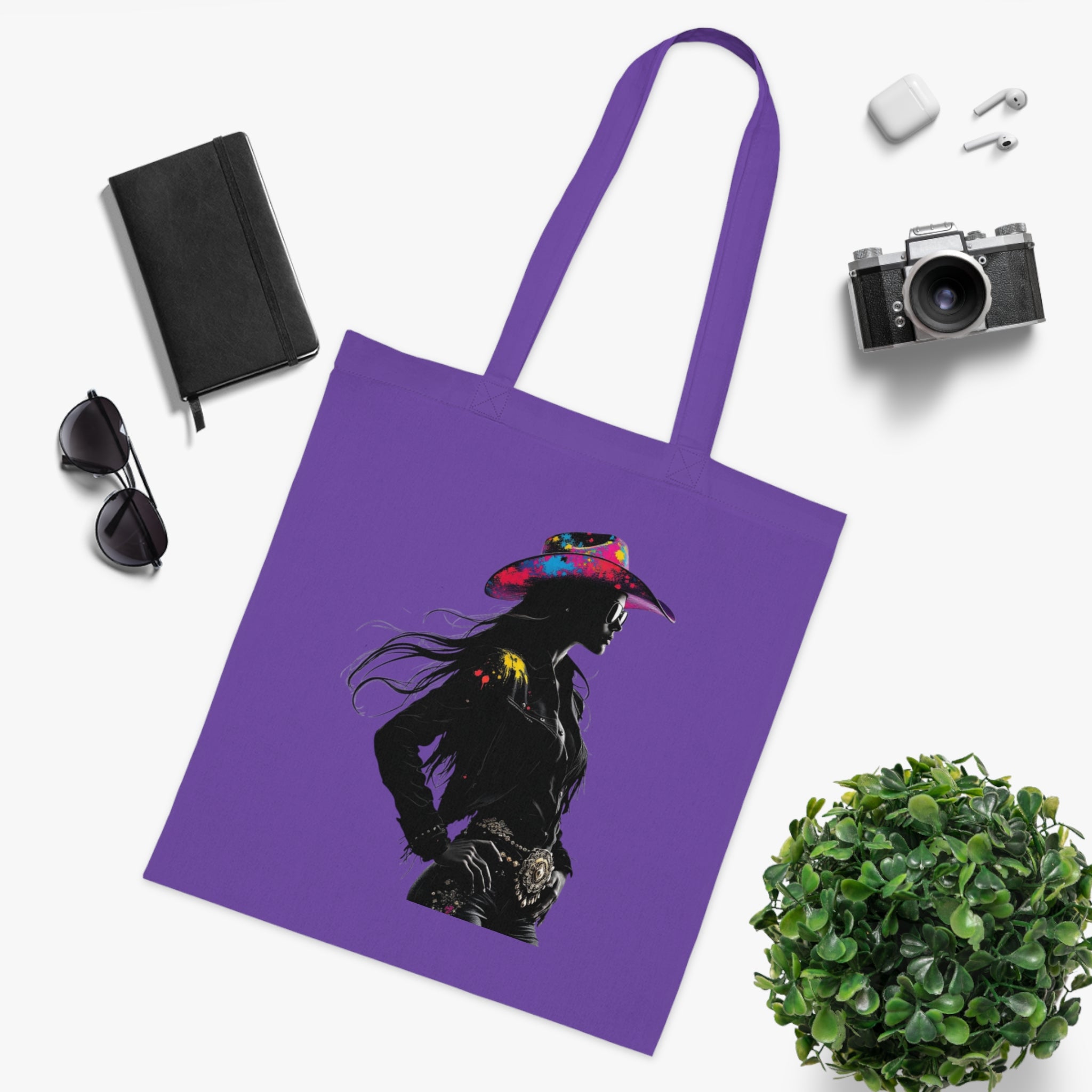 Cowgirl Spirit Cotton Tote Bag | Fun, Stylish, Eco-Friendly Bag for Farmers Markets, Beach Days, Shopping, Gifts