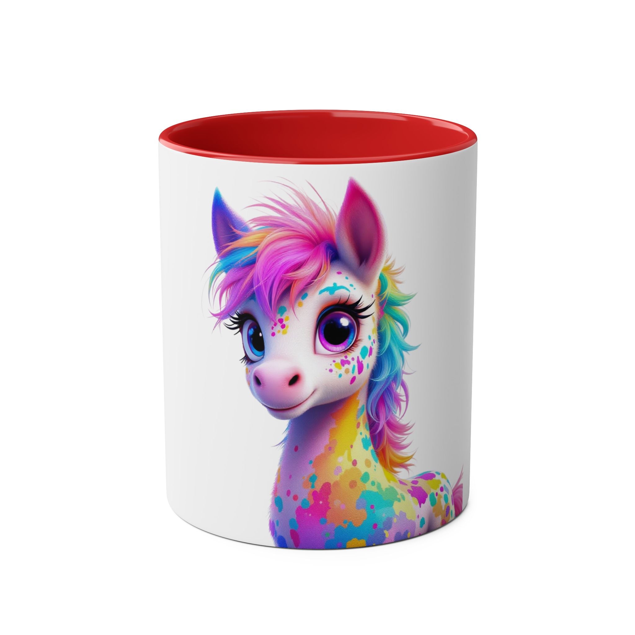 Whimsical Unicorn Two-Tone Coffee Mug - 11oz Colorful Design