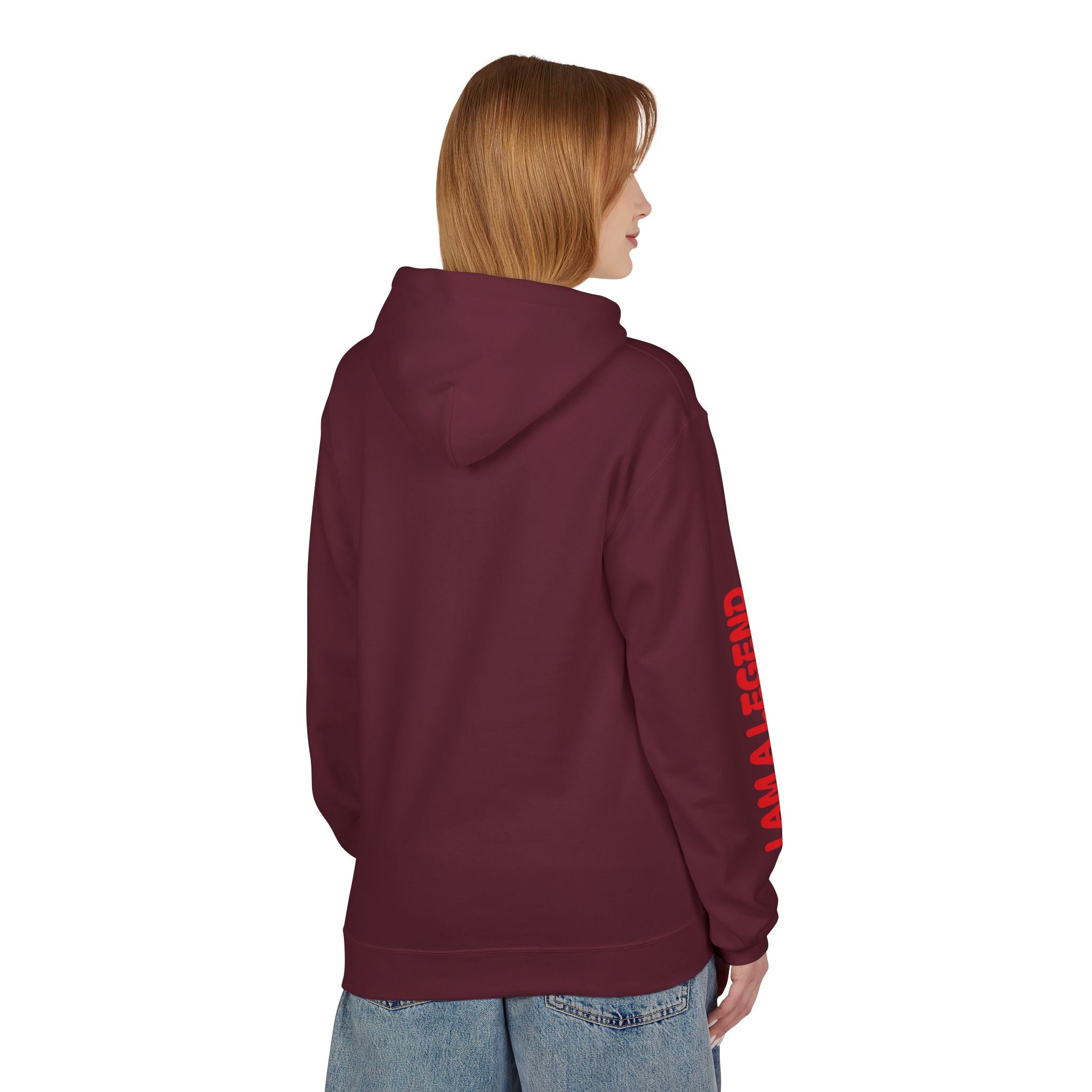 Legendary Spirit Hoodie - Unisex Fleece Sweatshirt, Motivational Gift, Trendy Streetwear, Perfect for Casual Days, Unique Statement Piece