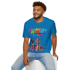 Canterbury Colorful T-Shirt | Vibrant Graphic Tee, Unisex Fashion, Travel Souvenir, Art Lovers Gift, Summer Wardrobe Essential