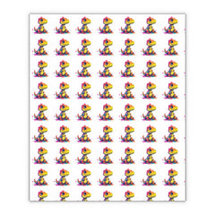 Colorful Dinosaur Gift Wrapping Paper Sheets - Perfect for Kids' Parties and Celebrations