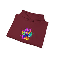 Colourful Paw Print Hoodie for Animal Lovers