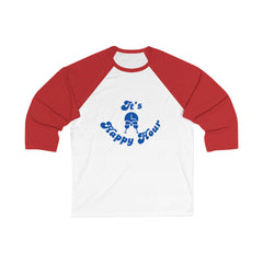 Unisex Baseball Tee - "It's Happy Hour" | Casual Wear, Sports Tee, Gift for Friends, Party Shirt, Weekend Outfit