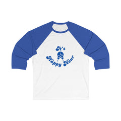 Unisex Baseball Tee - "It's Happy Hour" | Casual Wear, Sports Tee, Gift for Friends, Party Shirt, Weekend Outfit