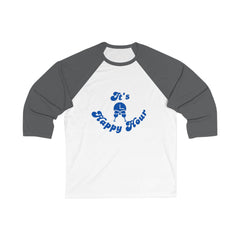 Unisex Baseball Tee - "It's Happy Hour" | Casual Wear, Sports Tee, Gift for Friends, Party Shirt, Weekend Outfit