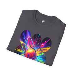 Colorful Atom Graphic T-Shirt, Unisex Casual Tee, Astronaut Art, Space Lover Gift, Festival Wear, Cosmic Vibes