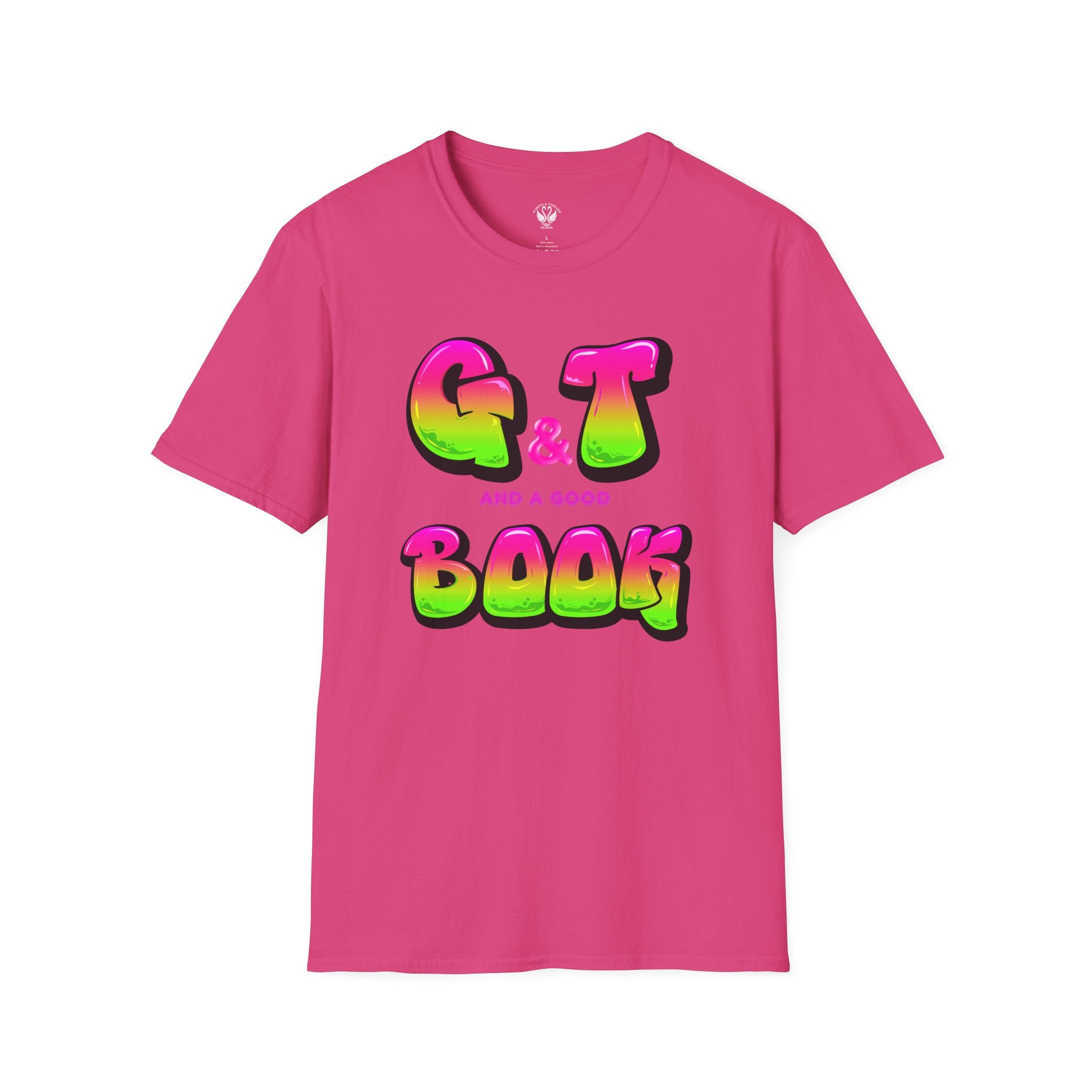 Colorful G&T Book Lover Unisex T-Shirt, Summer Vibes Tee, Gift for Readers, Casual Wear, Fun Graphic Top