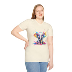 Cute Elephant Graphic T-Shirt, Fun Animal Tee, Gift for Animal Lovers, Casual Wear, Birthday, Eco-Friendly Cotton