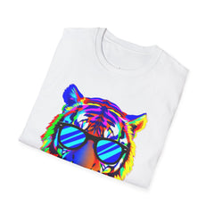 Colorful Tiger Graphic T-Shirt, Fun Apparel, Gift for Animal Lovers, Casual Wear, Summer Fashion, Festival Outfit