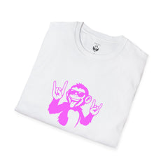 Rockin' Monkey Unisex Softstyle T-Shirt | Fun Graphic Tee | Great Gift for Music Lovers | Perfect for Parties & Casual Wear