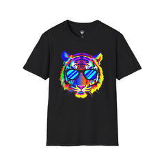 Colorful Tiger Graphic T-Shirt, Fun Apparel, Gift for Animal Lovers, Casual Wear, Summer Fashion, Festival Outfit