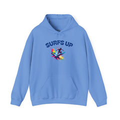 Surf's Up Unisex Heavy Blend Hooded Sweatshirt - Vibrant Beachwear for Surfers