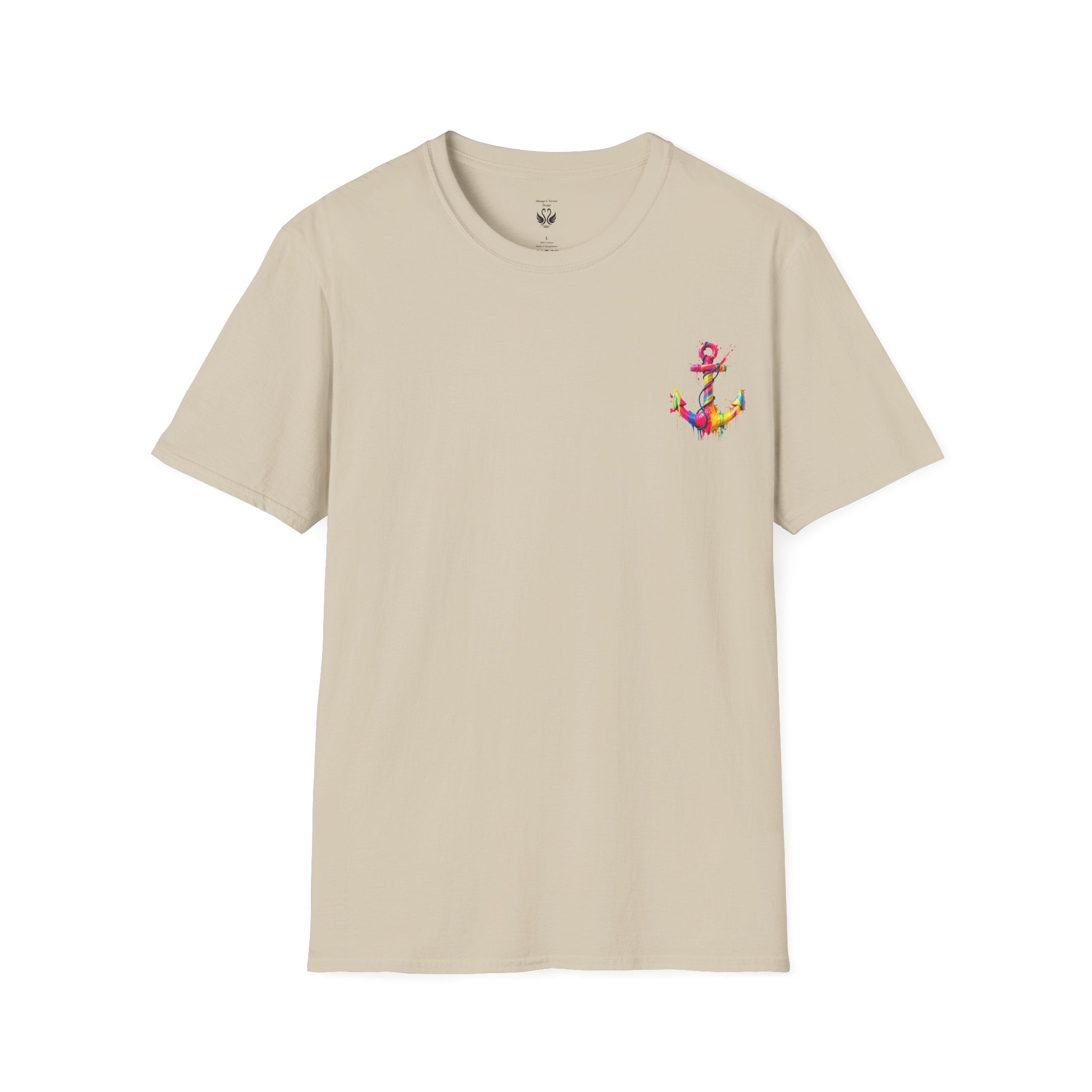Colorful Anchor Design Unisex T-Shirt, Casual Tee, Nautical Gift, Beachwear, Summer Fashion, Gift for Sailors