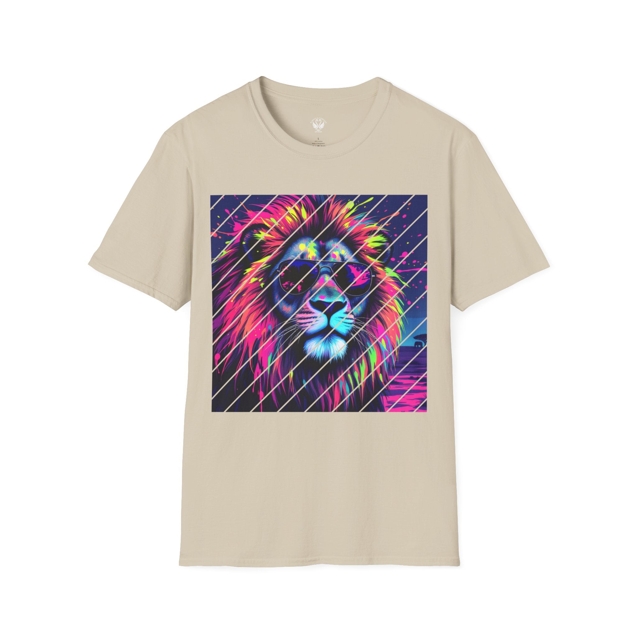 Vibrant Lion Graphic T-Shirt, Colorful Unisex Tee, Gift for Animal Lovers, Trendy Casual Wear, Perfect for Birthdays and Celebrations