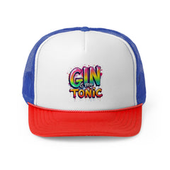 Colorful "Gin is My Tonic" Trucker Cap - Fun Party Accessory