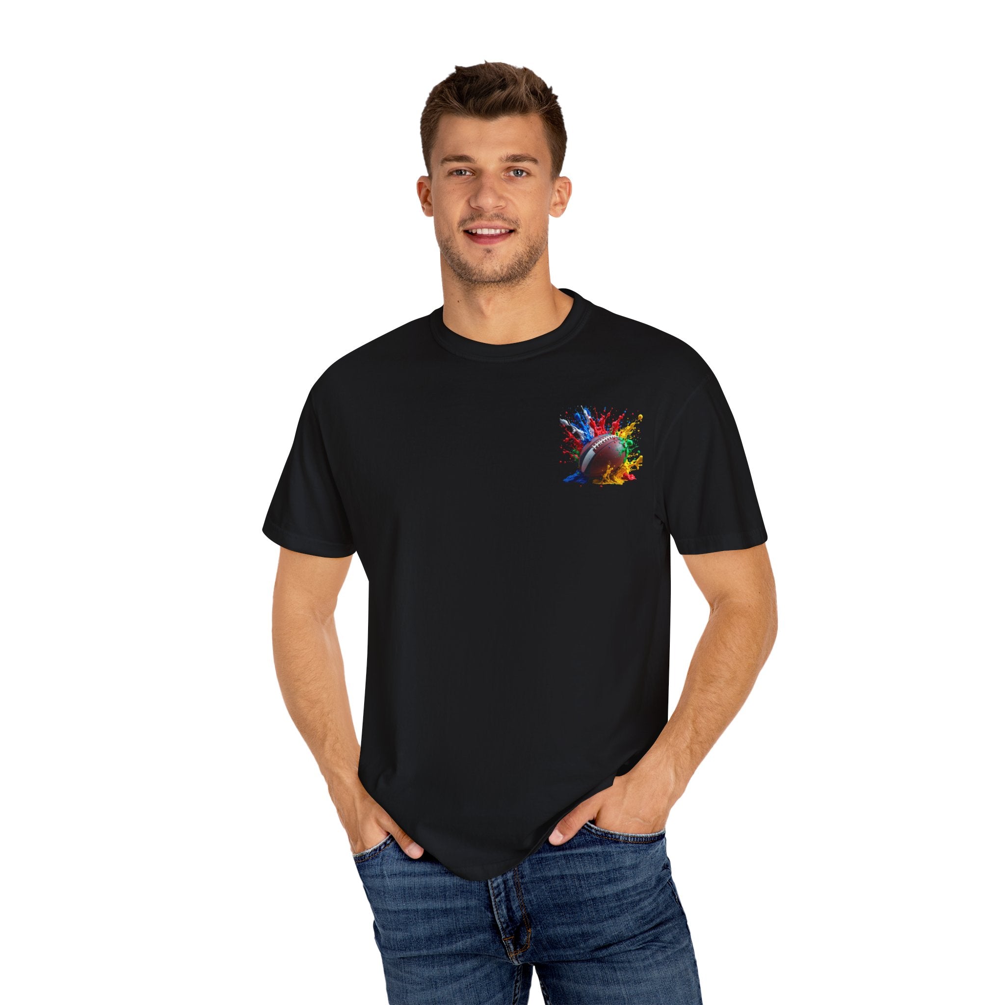 Rugby Ball Graphic T-Shirt, Unisex Vintage Tee, Perfect for Festivals, Beach Days, and Casual Wear, Gift for Sun Lovers