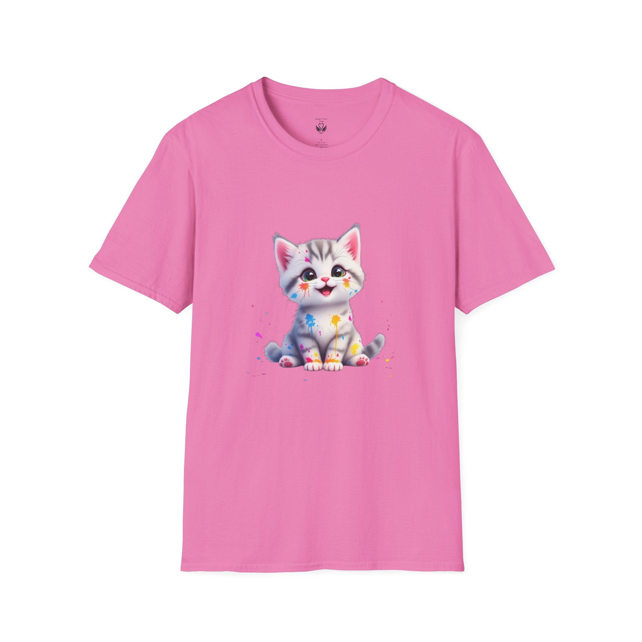 Cute Kitten Unisex Softstyle T-Shirt | Adorable Cat Tee for Animal Lovers, Gift for Birthdays, Pet Lovers, Fun Fashion, Everyday Wear