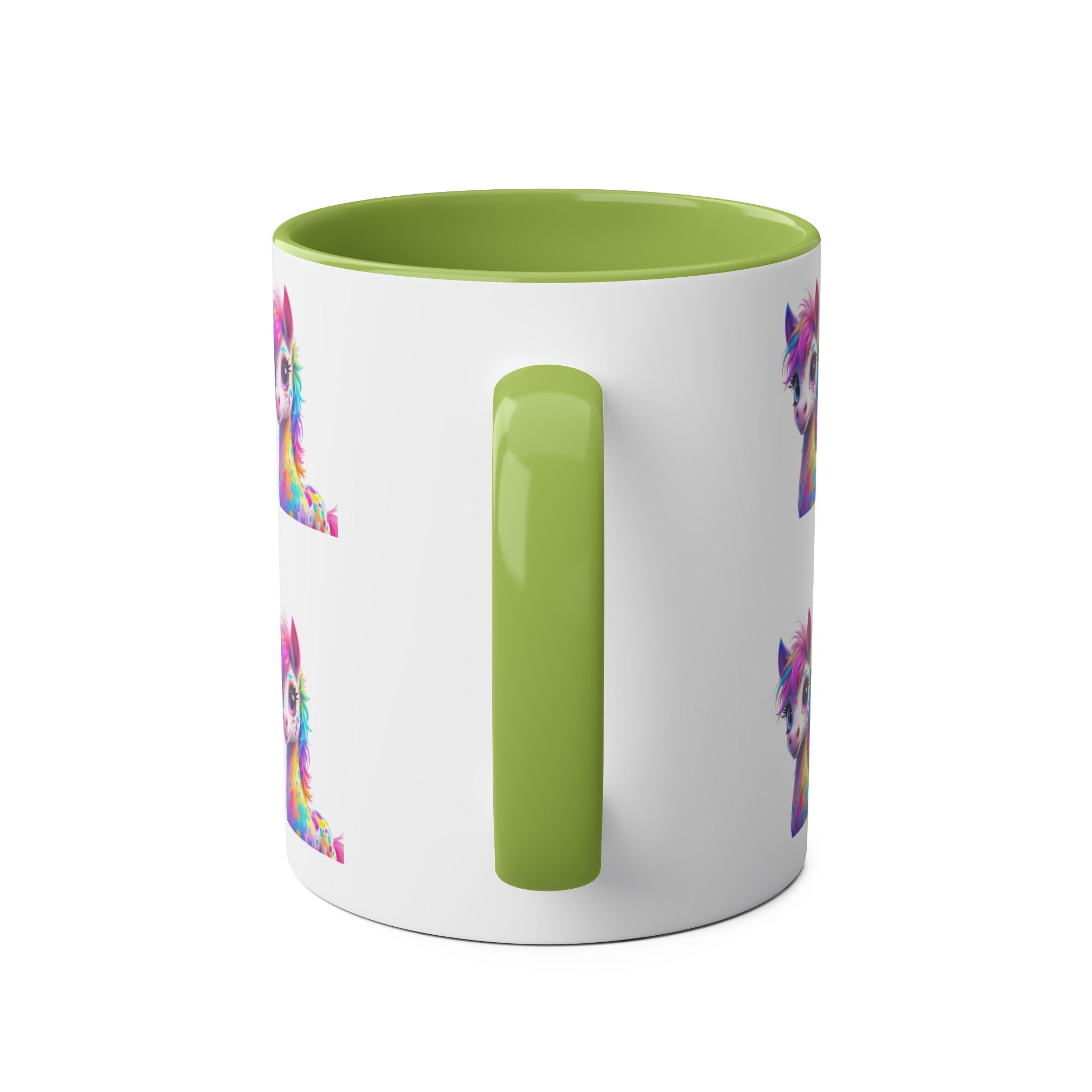 Whimsical Unicorn Two-Tone Coffee Mug - 11oz Colorful Design