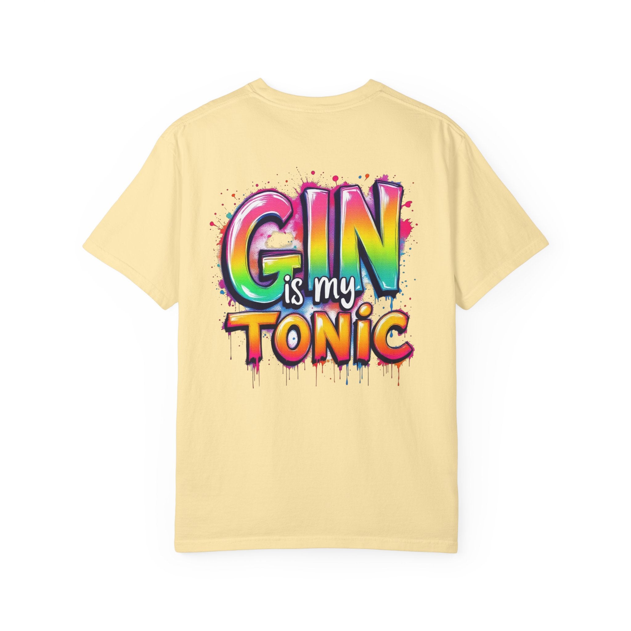 Gin is my Tonic Graphic T-Shirt, Unisex Vintage Tee, Perfect for Festivals, Beach Days, and Casual Wear, Gift for Sun Lovers